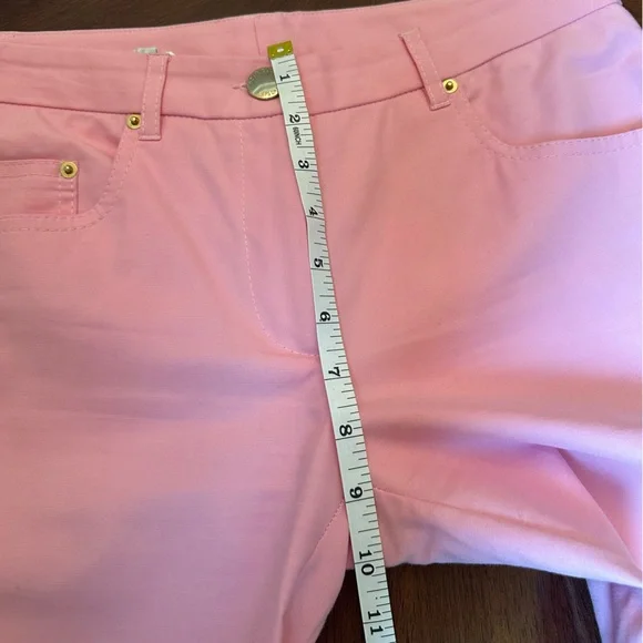 Moschino Pink Cotton Pants | Designer Straight-Leg Trousers - Picture 5 of 13